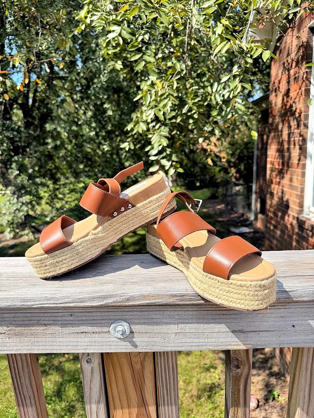 Steve Madden Defuse Brown Platform Wedge Sandals